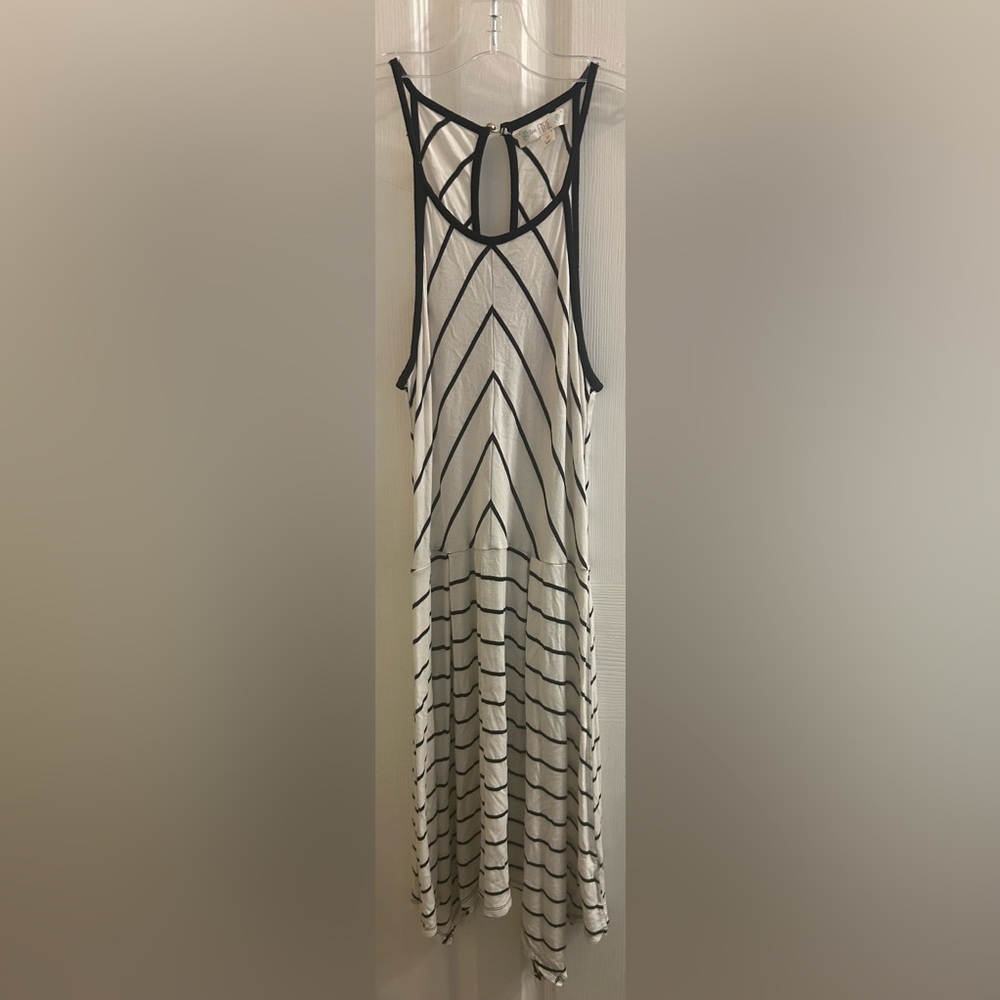 Love, Fire Black and White Striped Dress